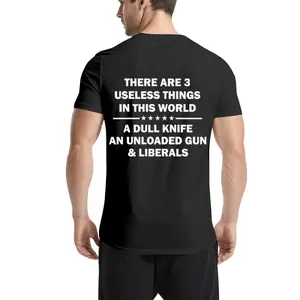 There Are 3 Useless Things A Dull Knife AnUnloaded Gun & Liberals T-Shirt White Straight Funny Shirts GraphicPrinted Tees