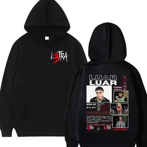 Rapper Luar La L L3TRA Tour Merch 2025 Album hoody Men fashion Fleece pullover Sweatshirt Unisex Hip Hop gothic hoody streetwear LTZ