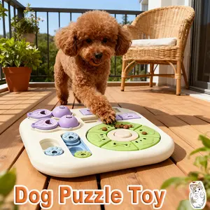 Dog Puzzle Toy Feeder Bowl | Anti-Choke, Slow Feeder, Non-Slip, Interactive Training Bowl for Dogs & Cats, Silicone Material