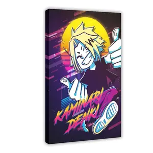 Anime My Hero Academia Kaminari Denki I Canvas Poster Wall Art for Home Bedroom Office Dorm Room Decor