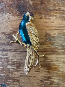 Vintage Exotic Bird Brooch