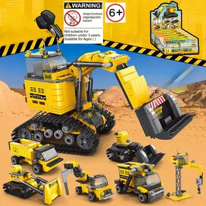 Hexi Small Particle Engineering Vehicle Series Building Block Toy Set, Educational Gift, Boy Girl Gift, Christmas Holiday Present