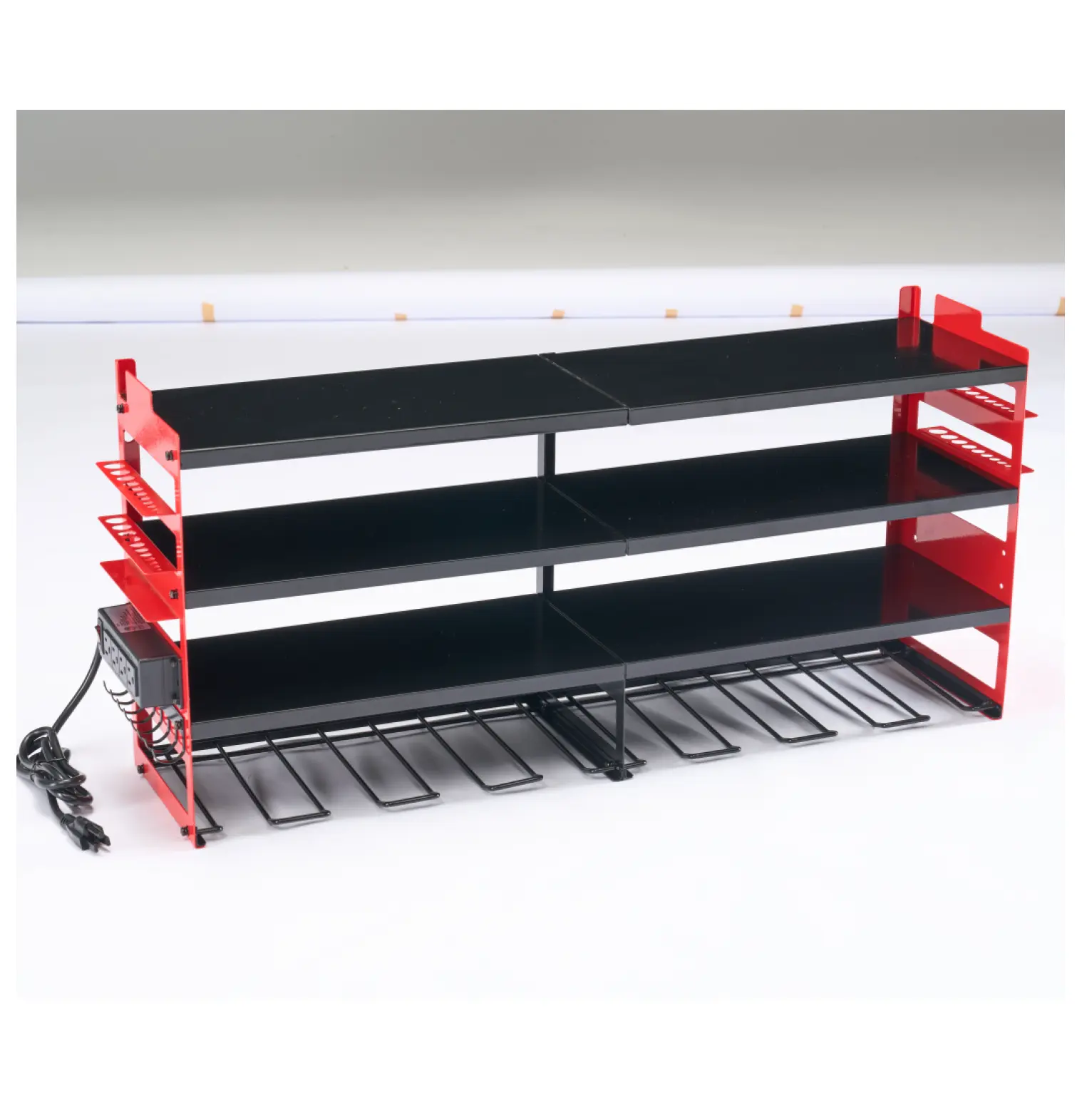 Electric Tool Organizer Wall Mount, 600lb Capacity Tool Rack with Charging Station, 4-Outlet Power Socket, Garage Storage for Drills & Tools