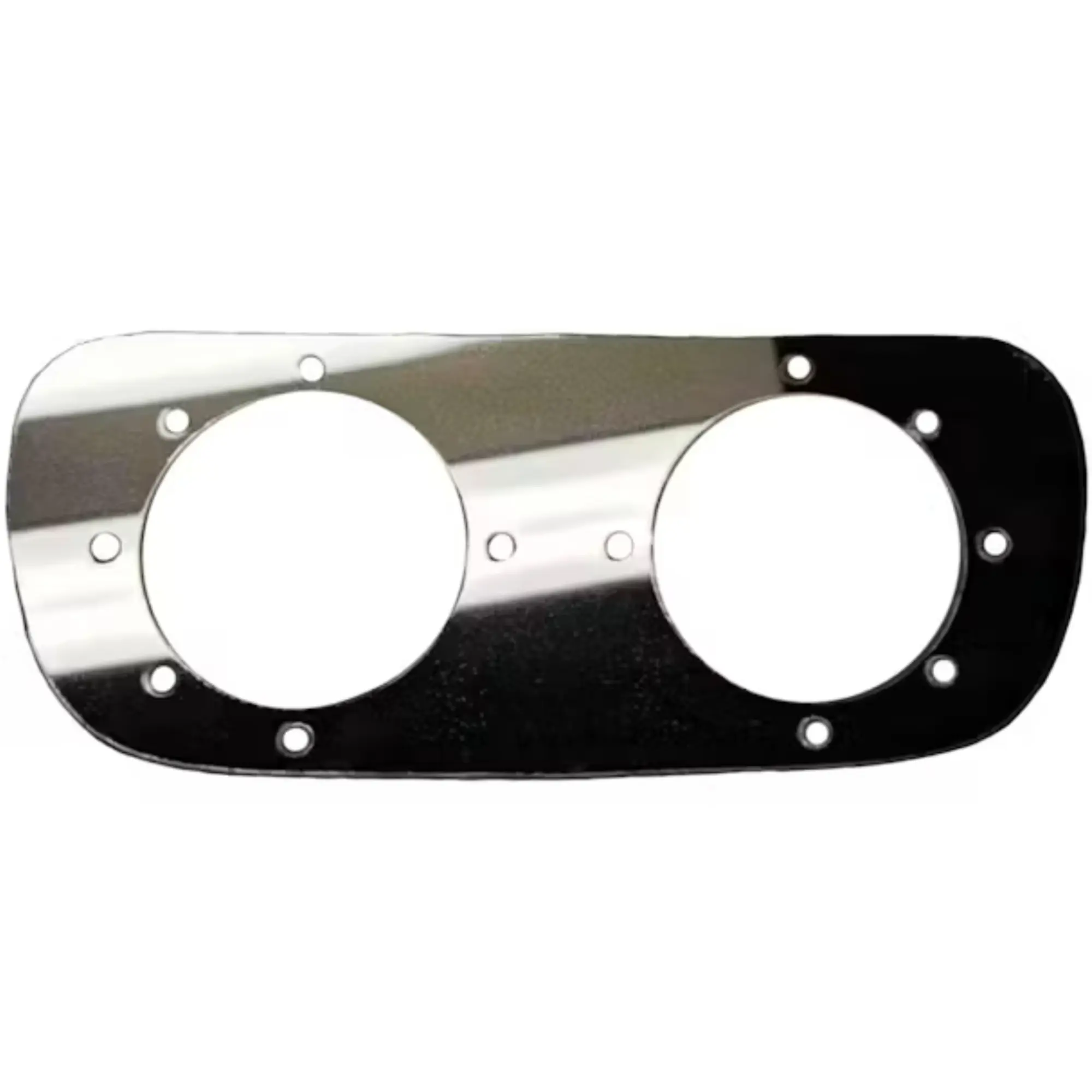 JML Kustoms Stainless Steel Kenworth Aero Center Dome Light Bracket, Featuring 2 Watermelon Holes for Automotive Lighting