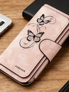 1pc butterflyWomen'S Long Wallet, Multi-Functional Wallet, Portable Snap Closure Coin Purse, Birthday Gift and Daily Commute for lovers, Playful Design, Perfect Holiday Gift, Perfect for Outdoor, Travel, and Family Use4.08PYT-17
