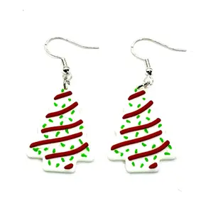 Little Debbie Christmas Tree Cakes Earrings Festive Holiday Jewelry for Women and Girls