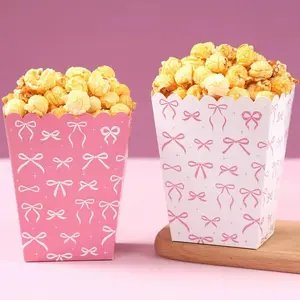 10-Piece Popcorn Box Set, Butterfly Print Design, Snack & Food Storage Containers, Party Supplies, Perfect for Birthdays, Holidays, Picnics, Camping