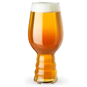 Craft Beer IPA Glass, Set of 1, European-Made Lead-Free Crystal, Modern Beer Glasses, Dishwasher Safe, Professional Quality Beer Pint Glass Gift Set, 19.1 oz