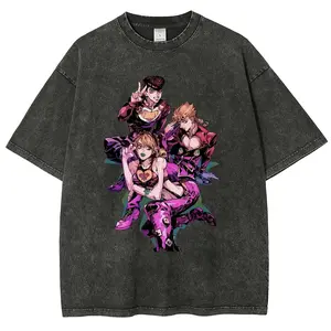 JoJo’s Bizarre Adventure Unisex Fit Washed T-Shirt 17