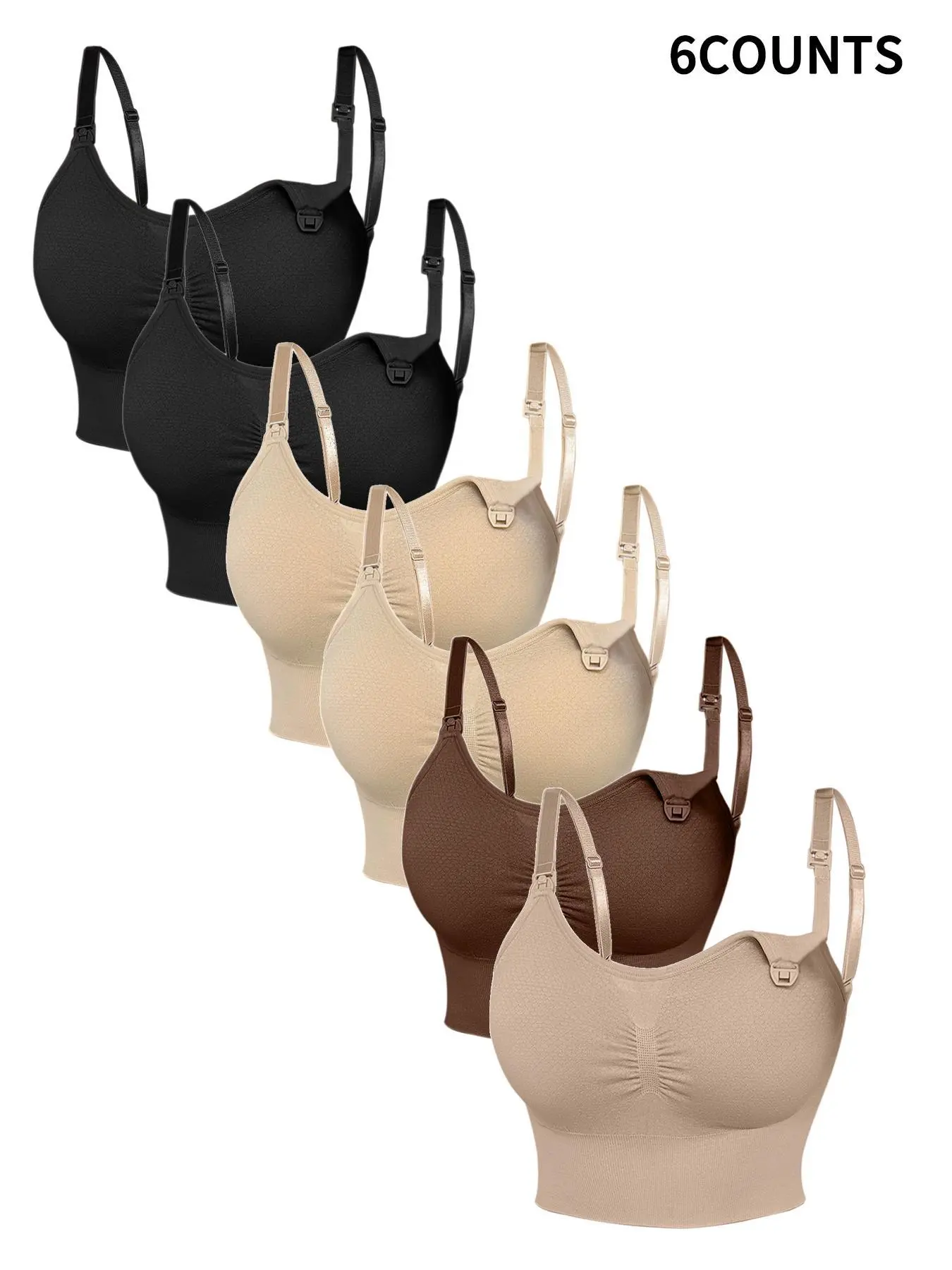 Maternity Bra, Solid Color Prenatal Removable Breast Chest Pads Nursing Bra, Maternity Prenatal Underwear for Pregnancy & Postpartum, Maternity Soft Breathable Underwear, Seamless Maternity Bra, Maternity Bras for Breastfeeding