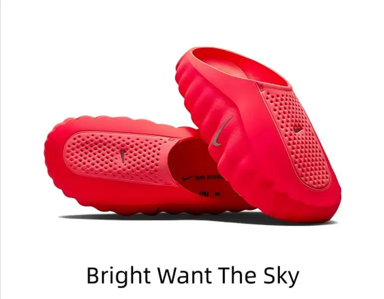 Lightweight Beach Slide Slippers, Anti-Skid Wavy Sole, Ventilated Upper Suitable for Water Activities