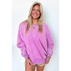 Cozy Vibes Acid Wash Oversized Pullover - BACK IN STOCK