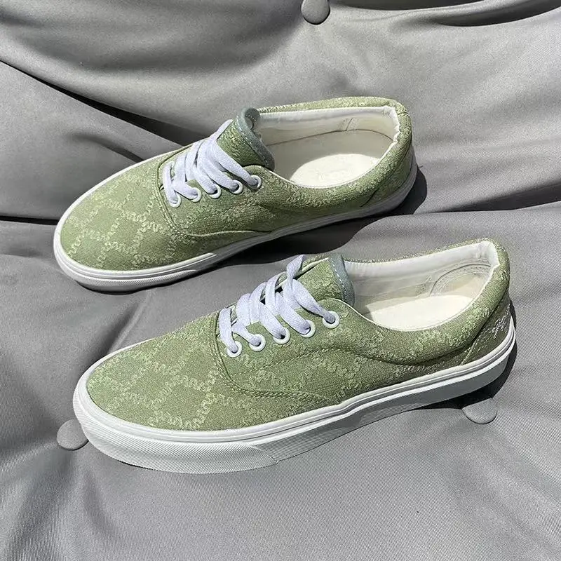 Men's shoes canvas sneaker hip-hop West Coast style avocado green
