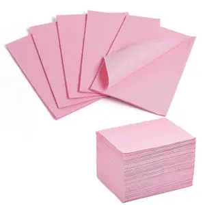 Disposable Nail Mats: 50Pcs Pink Fordable Nail Paper Towels for Table Acrylic Nail Practice Sheet 3 Ply Waterproof Nail Art Table Mats Clean Pads for Salon Manicure Tattoo
