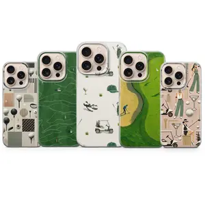 Golf Course Phone Case, sporty aesthetic, green fairway and golf ball design, slim shockproof protective cover, perfect gift for golfers