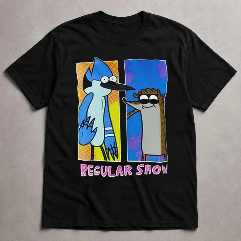 Regular Show Vintage T-Shirt, Retro Animated Comedy Graphic Tee, Cotton Apparel