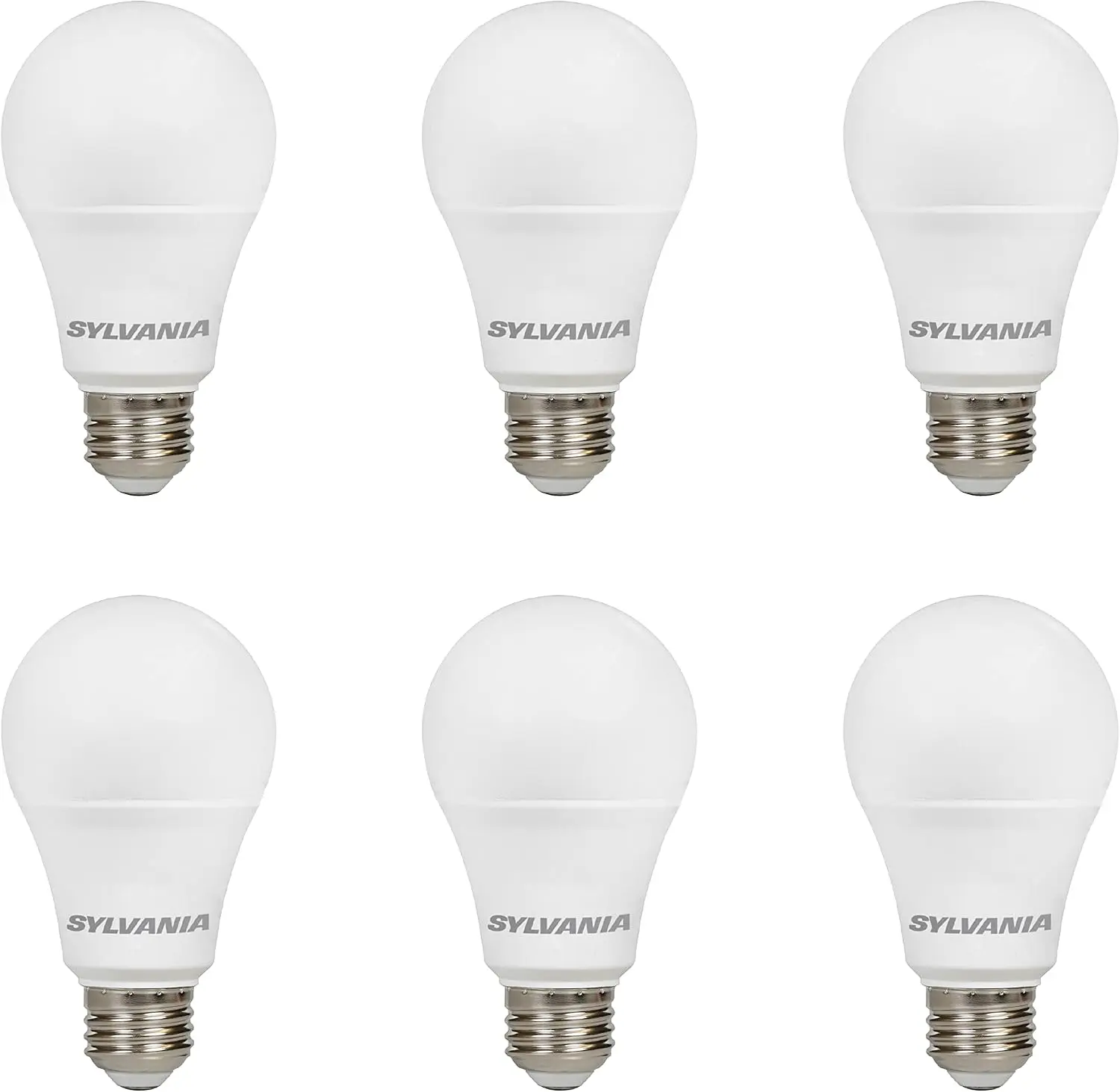 Sylvania A19 LED Light Bulb, 5.5W, 40W Equivalent, 13 Year, Dimmable, 450 Lumens, 5000K, Daylight - 6 Pack (41964)
