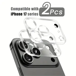 2-Pack Camera Lens Protector Film Compatible with iPhone 17 Pro/pro Max/16-11 Smartphone Series, 9h Tempered Glass HD Anti-Scratch Protective Decorative Accessory Installation