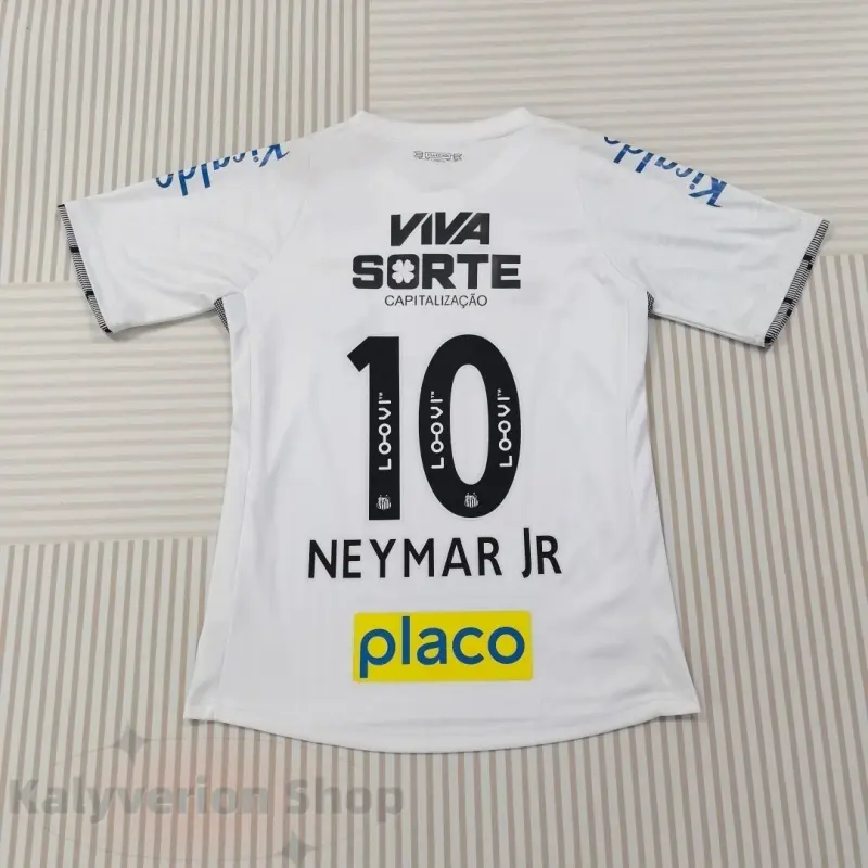 2425 Home White No 10 Neymar Jr Vintage Soccer Jersey Barclays Premier League