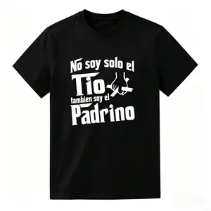 Men'S White "No Soy Solo El Tio,  Tambien Soy El Papá" Graphic T-Shirt - Casual Summer Tee with Coffee Cup Design,  Regular Fit,  Light Stretch Fabric,  Everyday Tshirt| Playful Text Design| Comfortable Fit,  PLUS SIZE