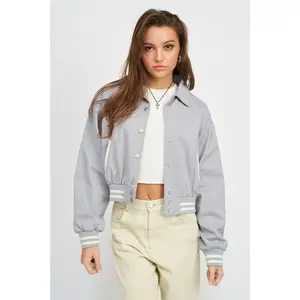 COLLARED BOMBER JACKET