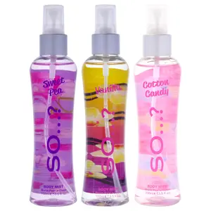 Body Mist Kit by So…? for Women - 3 Pc Kit 3.5oz Body Mist - Cotton Candy, 3.5oz Body Mist - Vanilla, 3.5oz Body Mist  - Sweet Pea