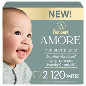 Amore by Pampers Diapers Enormous Pack - Size 2 - 120ct Amore by Pampers Diapers Enormous Pack - Size 2 - 120ct