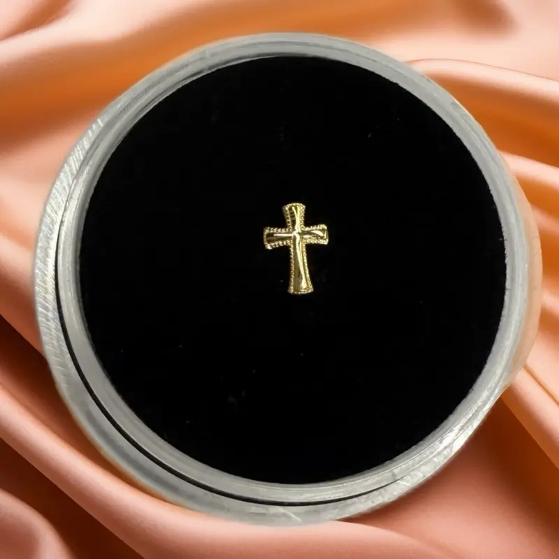 18K Real Gold Cross Tooth Charm - Tarnish-Free, Lead-Free, Minimalist Design for Daily Wear - Gold Cross Symbol of Faith, Strength, and Beauty