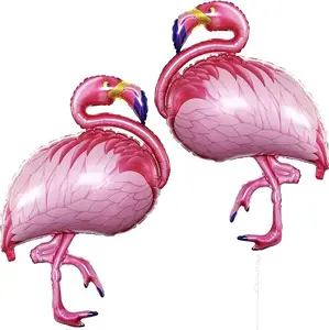 Giant Pink Flamingo Balloons - 40 Inch, Pack of 2 | Flamingo Balloon for Flamingo Party Decorations | Flamingo Mylar Balloons | Tropical Mylar Balloons for Flamingo Decorations, Luau Balloons