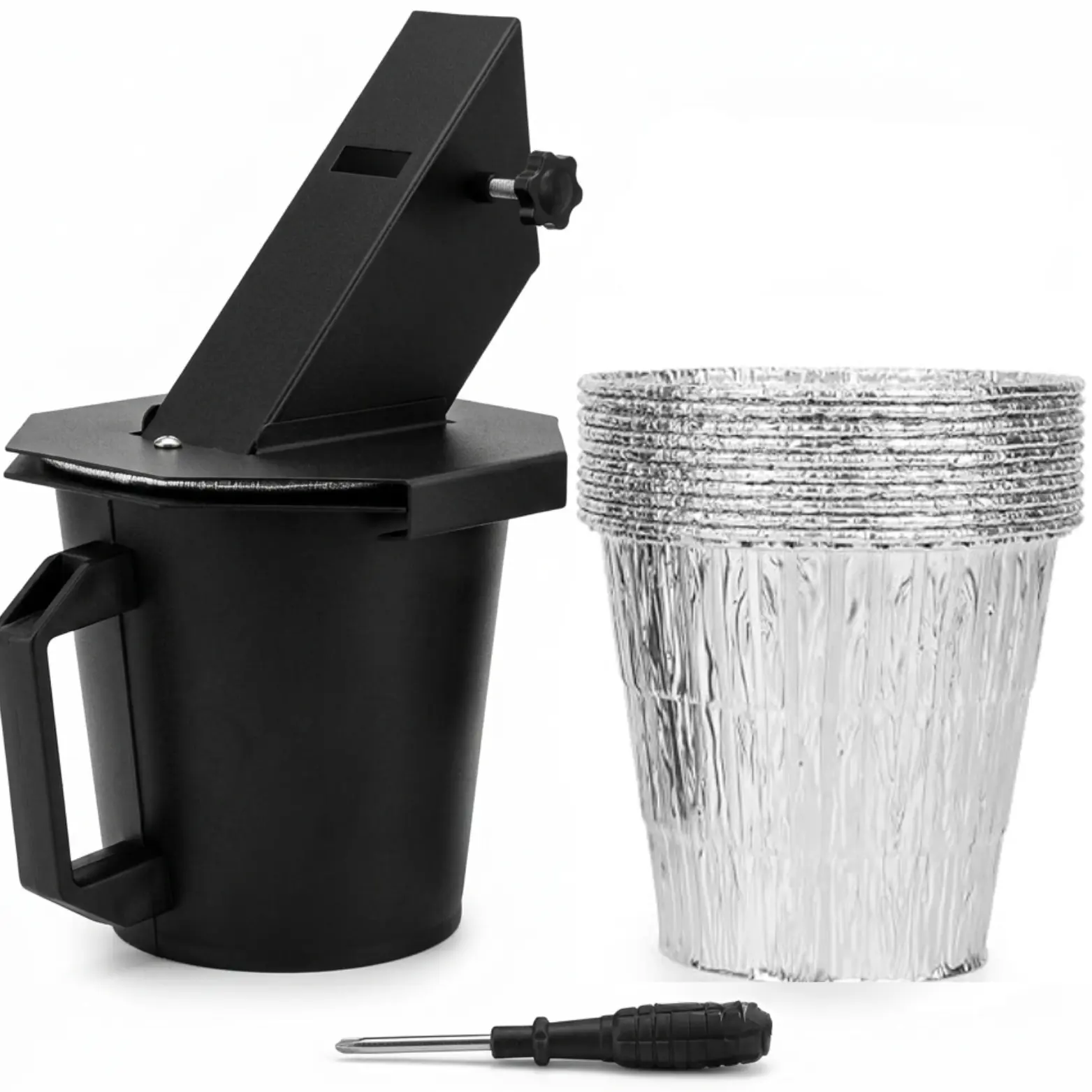 Upgraded Grease Bucket with Lid and Liner - Kitchen Accessory, Barbecue Utensil, Replacement Drip Bucket for Traeger Smokers, Grills, Pit Boss, Z Grills, Recteq