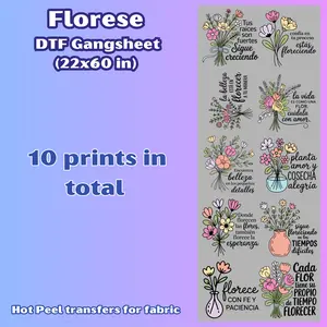 G12 Florece transfers for shirts (10 images)