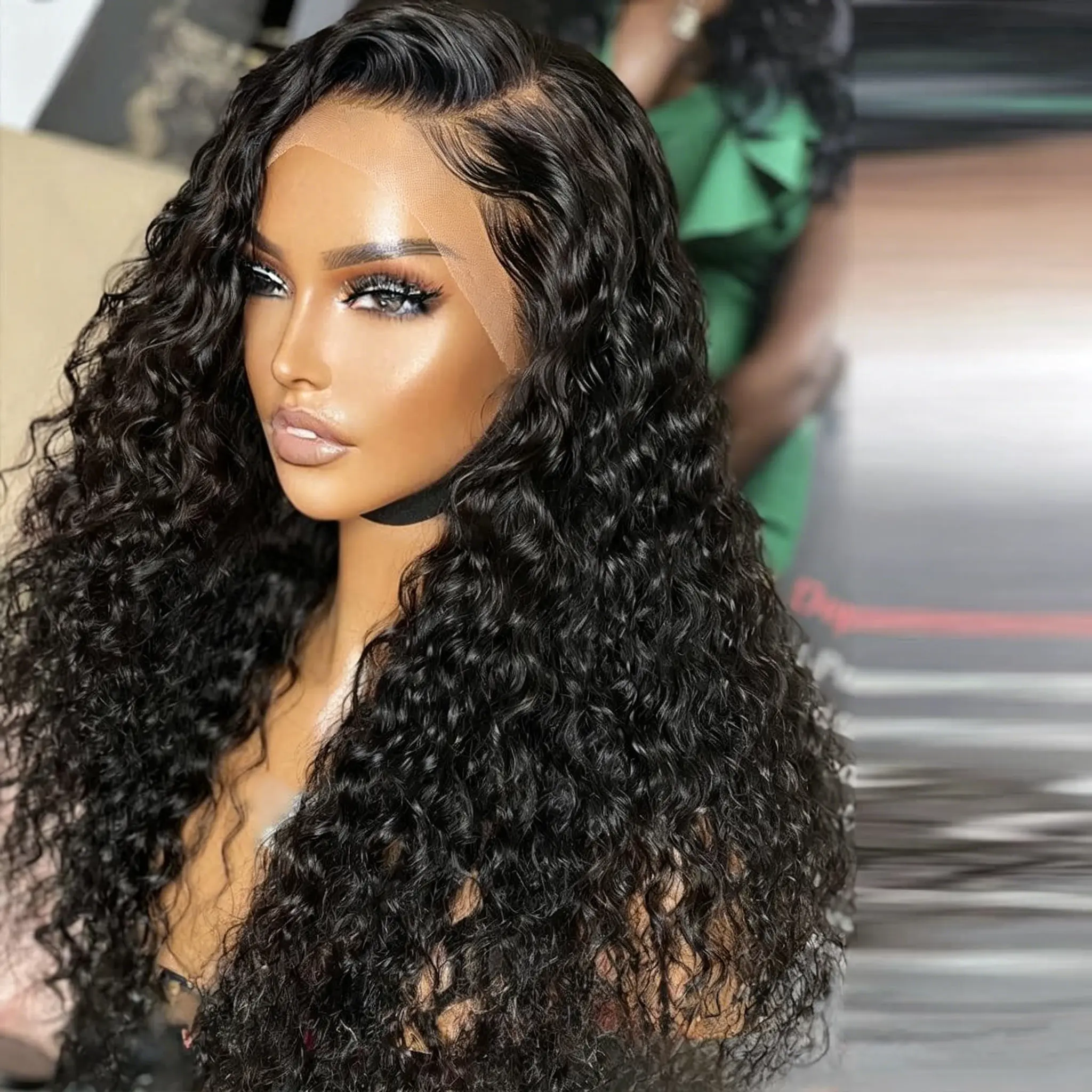 Ready To Wear 30 32 Inch Glueless Wig Curly 5x5 6x4 4x6 HD Transparent Lace Front Wig For Women Brazilian Human Hair Wig Deep Wave Pre-Cut Lace Pre Plucked Natural Hairline Sale Bling Hair 180% TikTokShopHolidayHaul