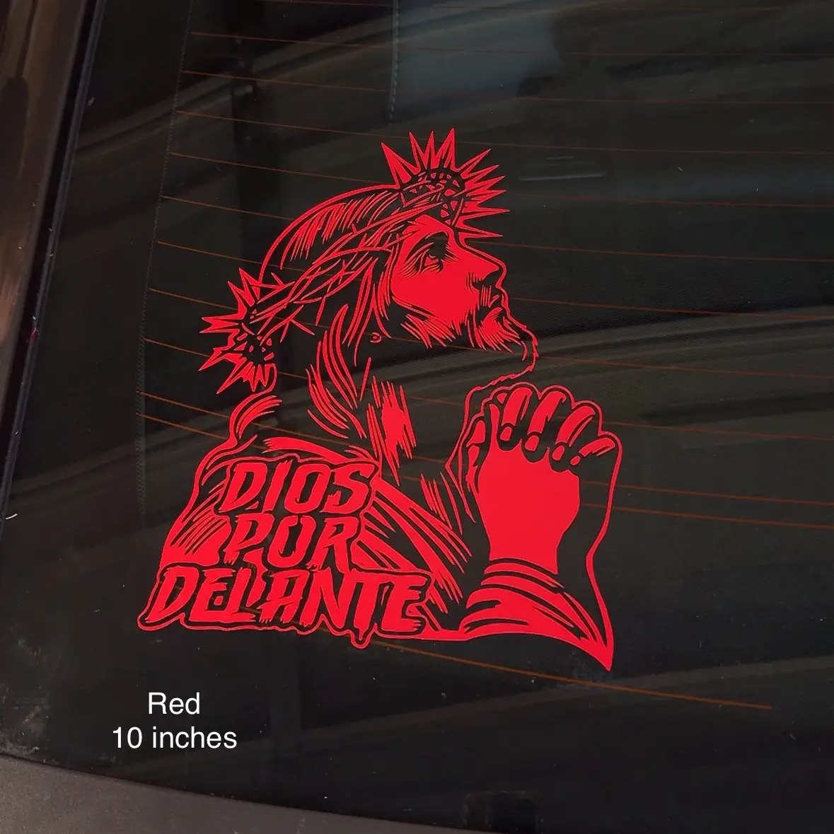 Dios Por Delante Decal Sticker - Customizable for Cars, Trucks, SUVs, Glass Doors, Windows, Fridges - Available in Multiple Colors Vehicle Exterior De