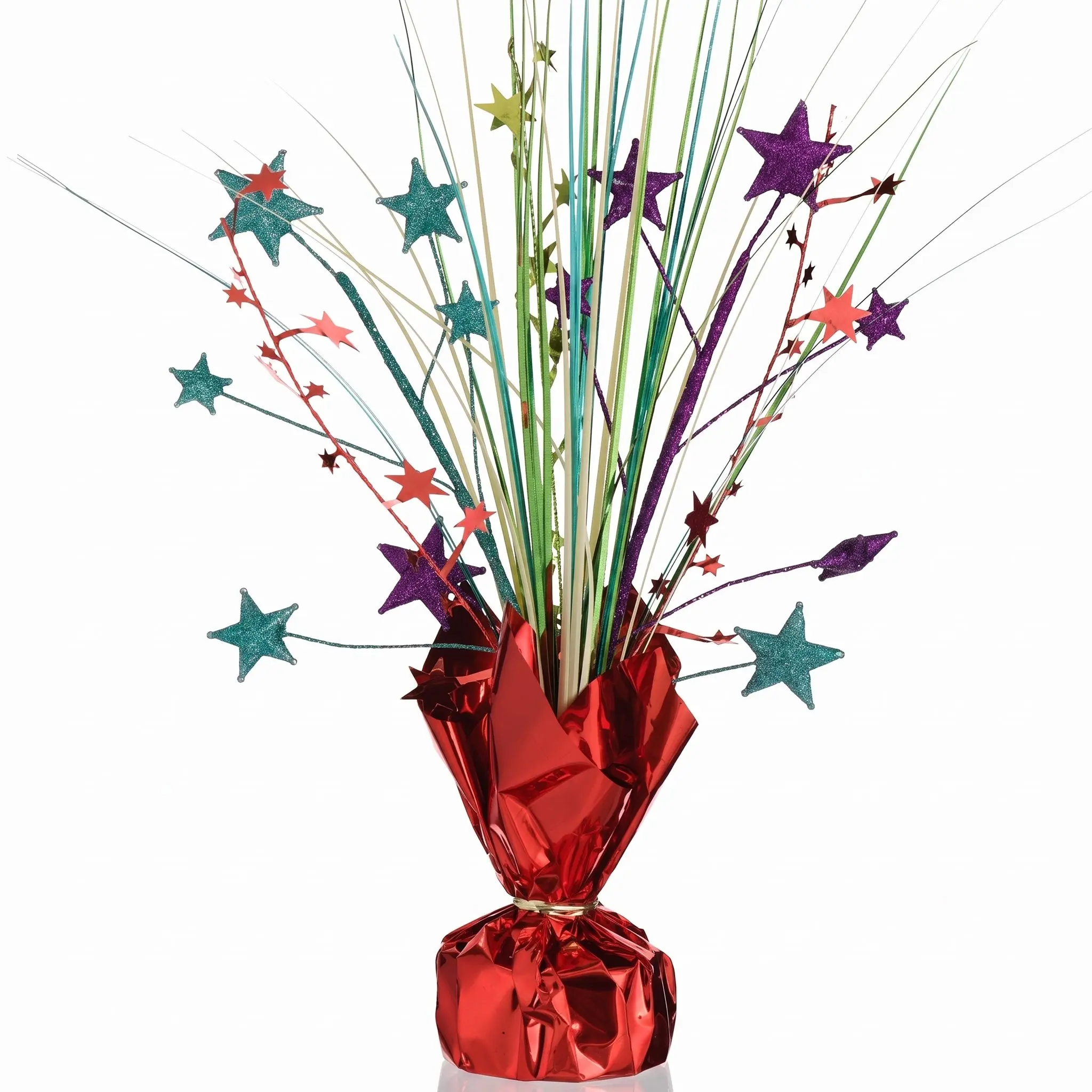 Vibrant 12" Rainbow Foil Spray Centerpiece