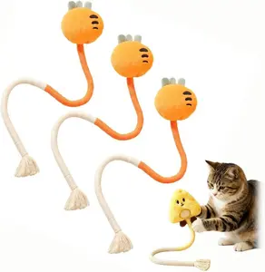 【Summervibes】Rope Cat Chew Toys, 2026 new Catnip Chewing Ropes, Interactive Kitten Chew Sticks, Cat Dental Care Teeth Cleaning Chew Toys, Cotton Rope Cat Toys for Indoor Cats (Carrot-3PCS)