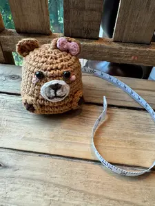 Cute Crochet Animal Tape Measure, Retractable Sewing Measuring Tool, Perfect Gift for Crafters