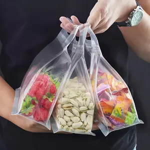 8/12/30p transparent high-definition eight-side sealed self-sealing bag, hand-held design, reusable, suitable for home organization and packaging, suitable for snacks, tea, mushrooms, noodles, nuts, fruits, vegetables, snacks, etc. It is the first choice