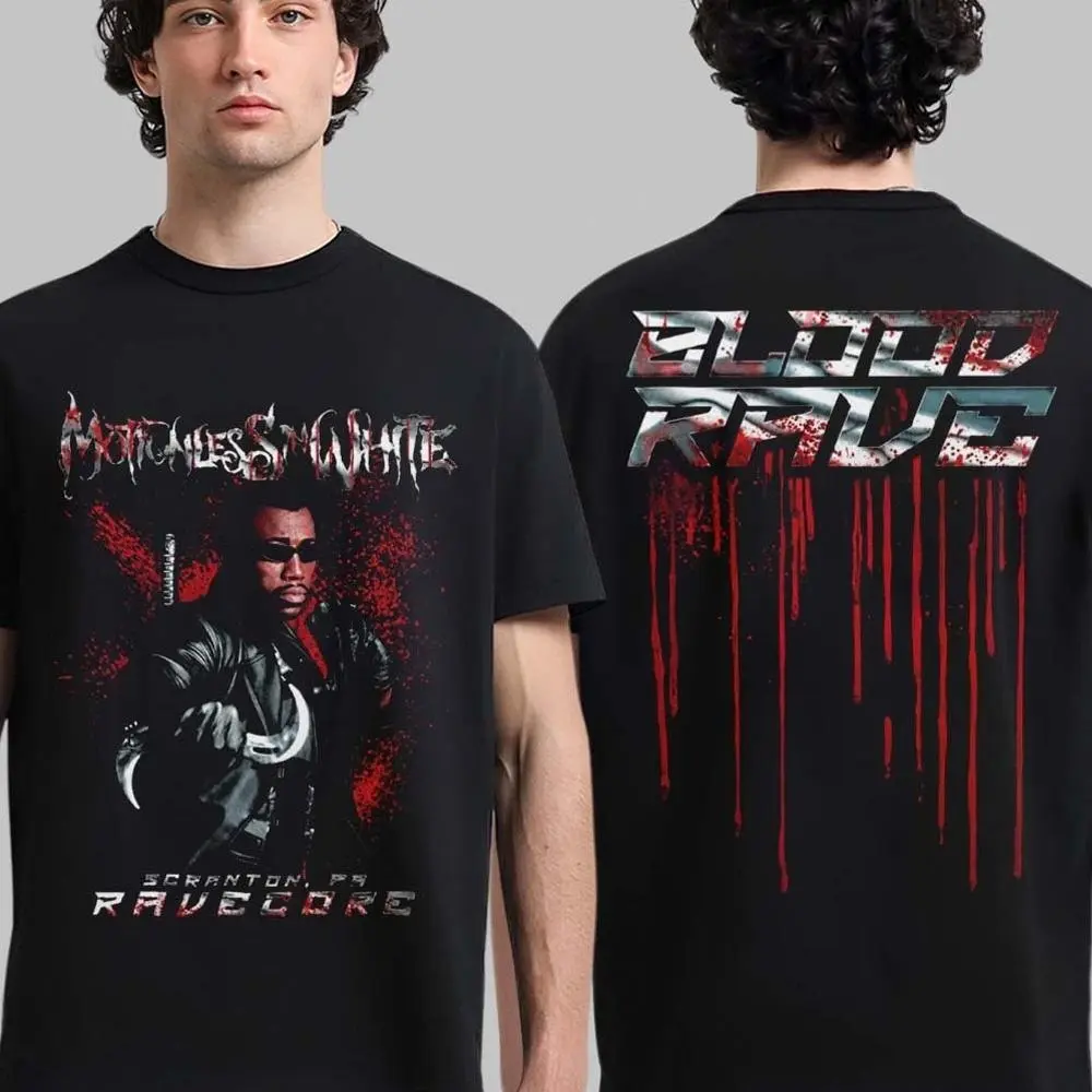 Motionless In White Decades Tour 2026 Scranton PA Ravecore Blade T-Shirt