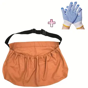 Garden Harvesting Apron, Canvas Gathering Apron Harvest For Gardeners, Fruit Picking Hands Free Vegetables Egg Collection Bag