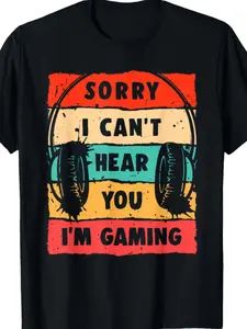 Funny Gamer Shirt for Teens Boys Men Video Gaming T-Shirt, All-Season, 2025