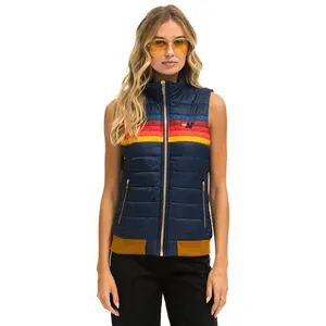 WOMEN'S 5 STRIPE VEST - NAVY