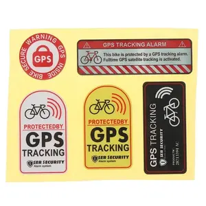 Anti-Theft Security Sticker, GPS Tracking Alarm System Label, High Visibility Reflective Decorative Sticker for Vehicles Bikes Motorcycles
