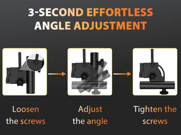 Adjustable RV Flag Pole Mount, Heavy-Duty RV Flag Holder for 1"–1.5" RV Ladders, Fits 1"–1.25" Flagpoles, Vertical & Horizontal Installation, Durable Camper Flag Mount