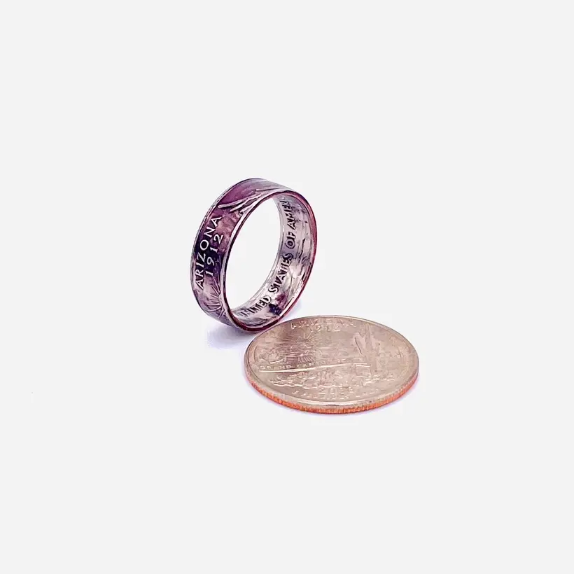 Handmade State Coin Ring - Made to Order in USA Handmade State Coin Ring - Made to Order in USA