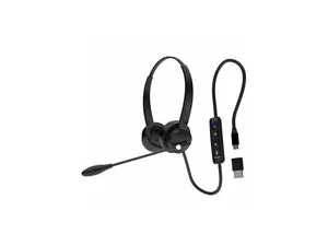 Adesso Xtream P4-TAA Over-the-ear Headset with Push to talk, Black
