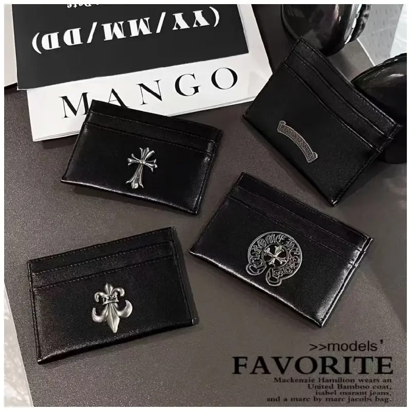 Trendy brand cross ID card, bank card, document card case, universal high-end card case, leather, personalized, multiple card positions, thin and light