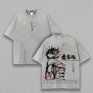 Eren Yeager Tee – Attack on Titan Vintage Washed Oversize T-Shirt