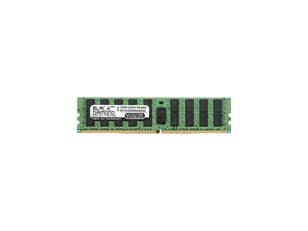 Black Diamond Memory 32GB ECC Registered DDR4 2666 (PC4 21300) Server Memory Model BD32G2666MQR29