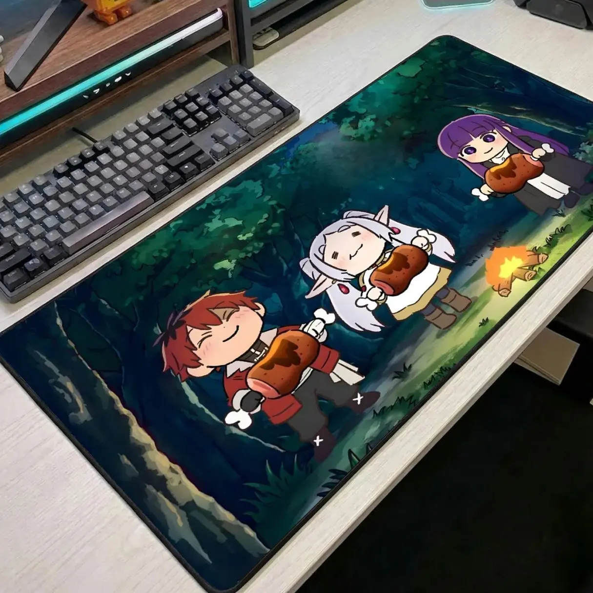 Frieren Mouse Pad Anime Desk Mat Frieren Beyond Journey End Mousepad Cute Anime Desk Mat Large Gaming Mouse Pad Anime Gift