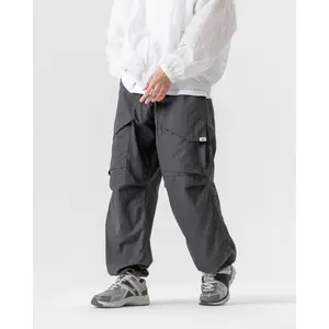BLACKARMADA Parachute Cargo Pants Men Women-Quick Dry Joggers Lightweight Sweatpants Drawstring Tactical Pants for Hiking